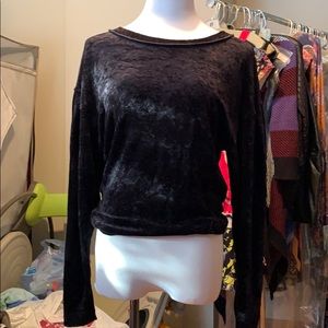 Black velvet long sleeve
